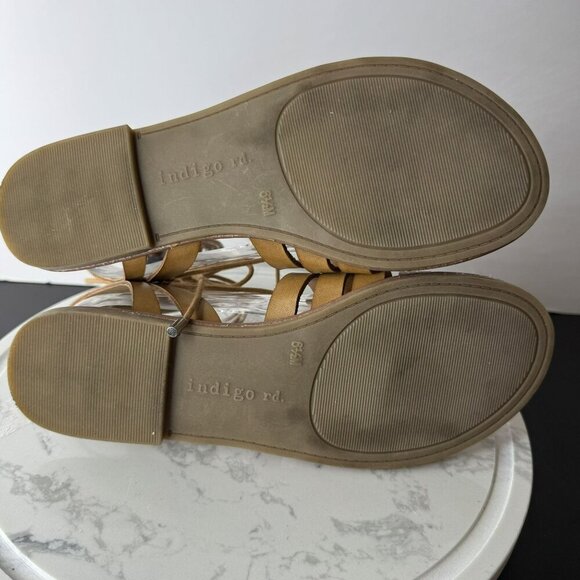Indigo Rd. Light‎ Natural Tan Gladiator Leather Lace up Sandals Size 6.5 - Picture 6 of 6